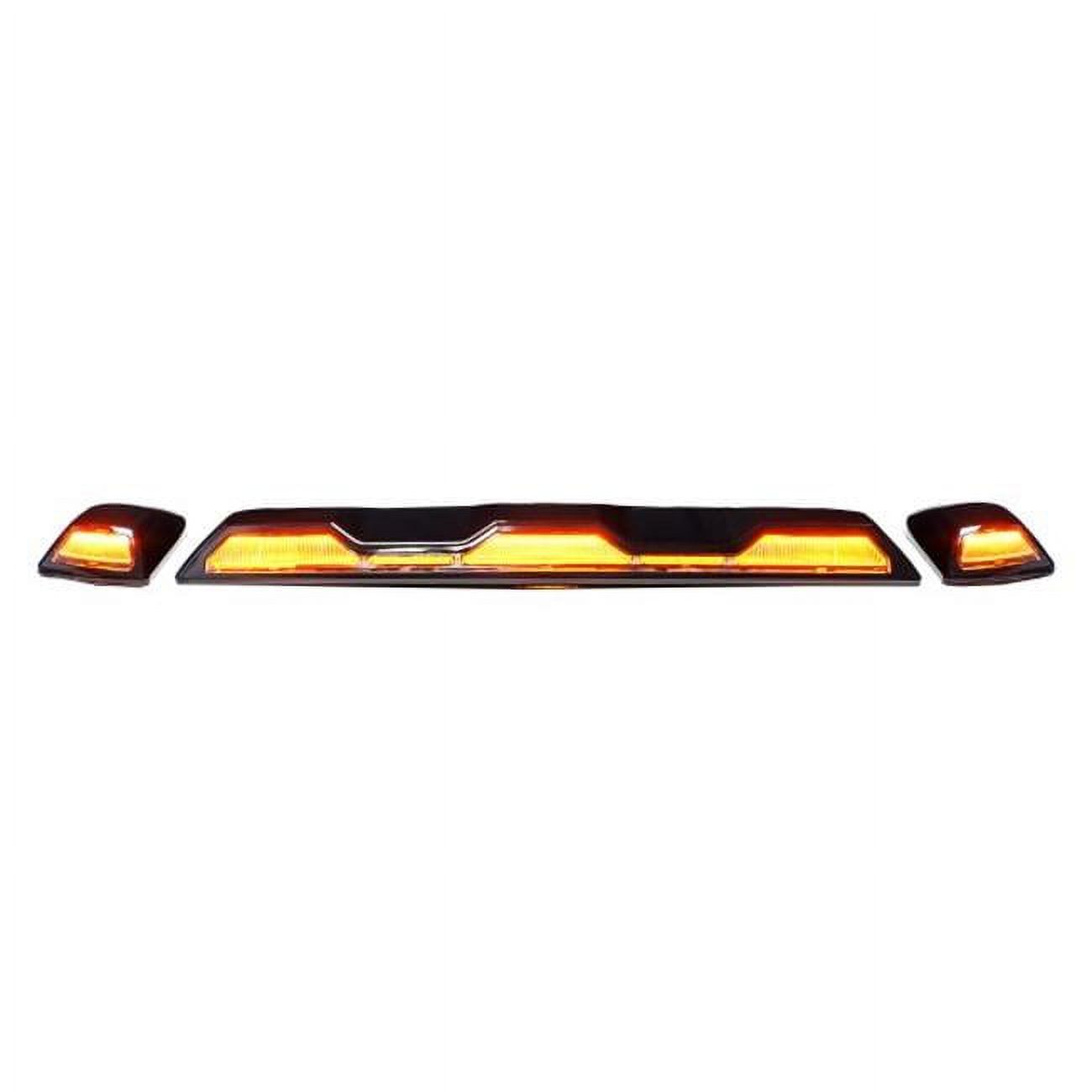 264158XAM Black Amber LED Cab Roof Lights for 20202023 Chevy Silverado