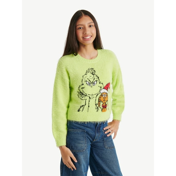 Justice x Grinch Girls Collab Sweater, Sizes XS - XLP
