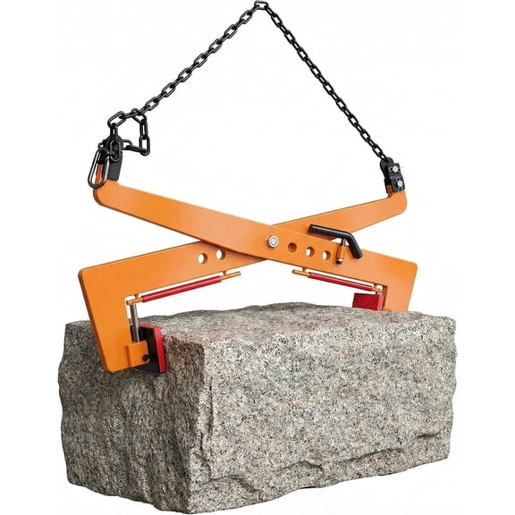 2646 lbs Heavy Duty Stone Lifting Clamp, Adjustable Range: 17"-43", Granite Slab Lifting Clam, Roadside Stone Lifting Clamps for Carrying and Vertical Transport of Concrete Blocks