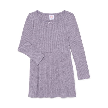 Wonder Nation Girls Square Neck Cozy Dress, Sizes 4-18 & Plus