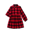 thumbnail image 1 of Wonder Nation Girls Long Sleeve Flannel Dress, Sizes 4-18 & Plus, 1 of 3