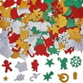 thumbnail image 1 of 264Pcs 4 Colors Christmas Glitter Stickers Holiday Foam Sticker Bulk Gold Silver Red Green Self Adhesive Xmas Tree Santa Bell Snowflake Sticker for Art DIY Craft Party Decorations, 1 of 5