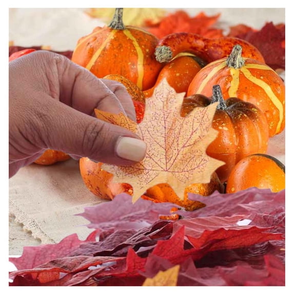264pc Foam and Polysilk Pumpkins/Gourds/Leaves Set - for Fall Decor - Factory Direct Craft