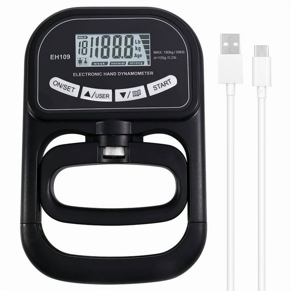 265 Lbs / 120Kgs Hand Dynamometer Grip Strength Trainer-Electronic Tester Strengthener