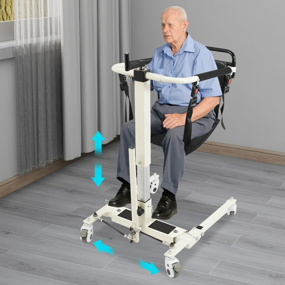 265 lbs Patient Lift Transfer Chair Portable Patient Lift Wheelchair for Elderly