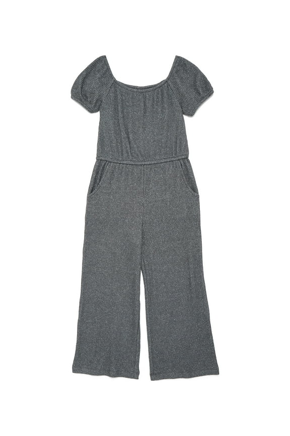 Girls Wide leg Rib Jumpsuit, Sizes 4-18 & Plus