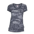 thumbnail image 1 of 2651V012LRG V-Neck Burnout Tee Shirt for Junior, Charcoal - Large, 1 of 2