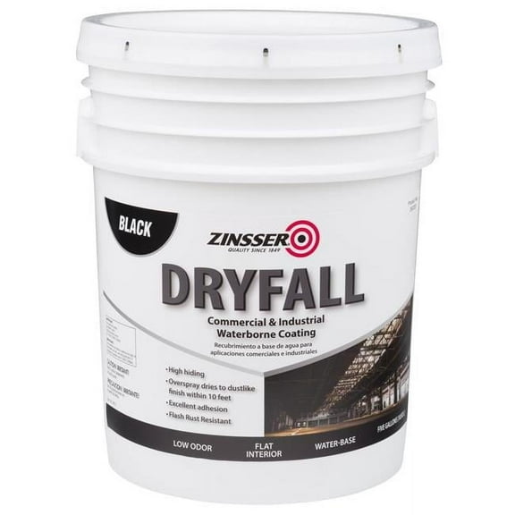 265575 5 gal Waterbourne Dryfall Coating, Black