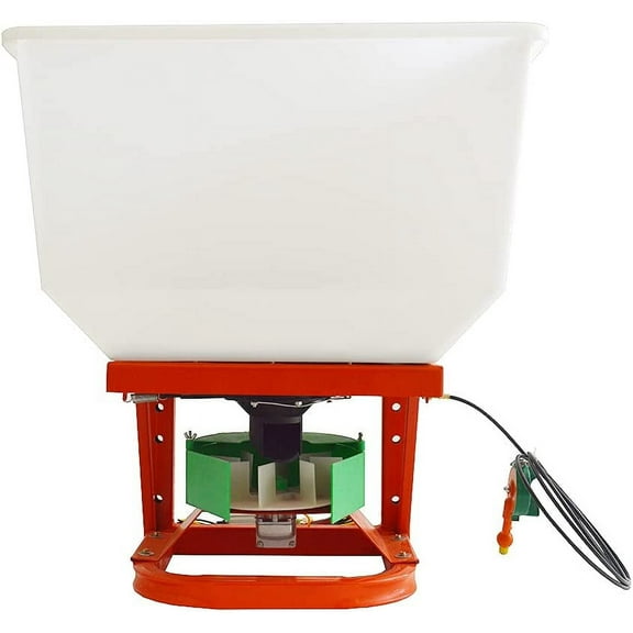 265Lbs Broadcast Spreader Seeder Front Fertilizer Spreader Tow Front Spreader Fertilizing Machine ATV/UTV 12-Volt