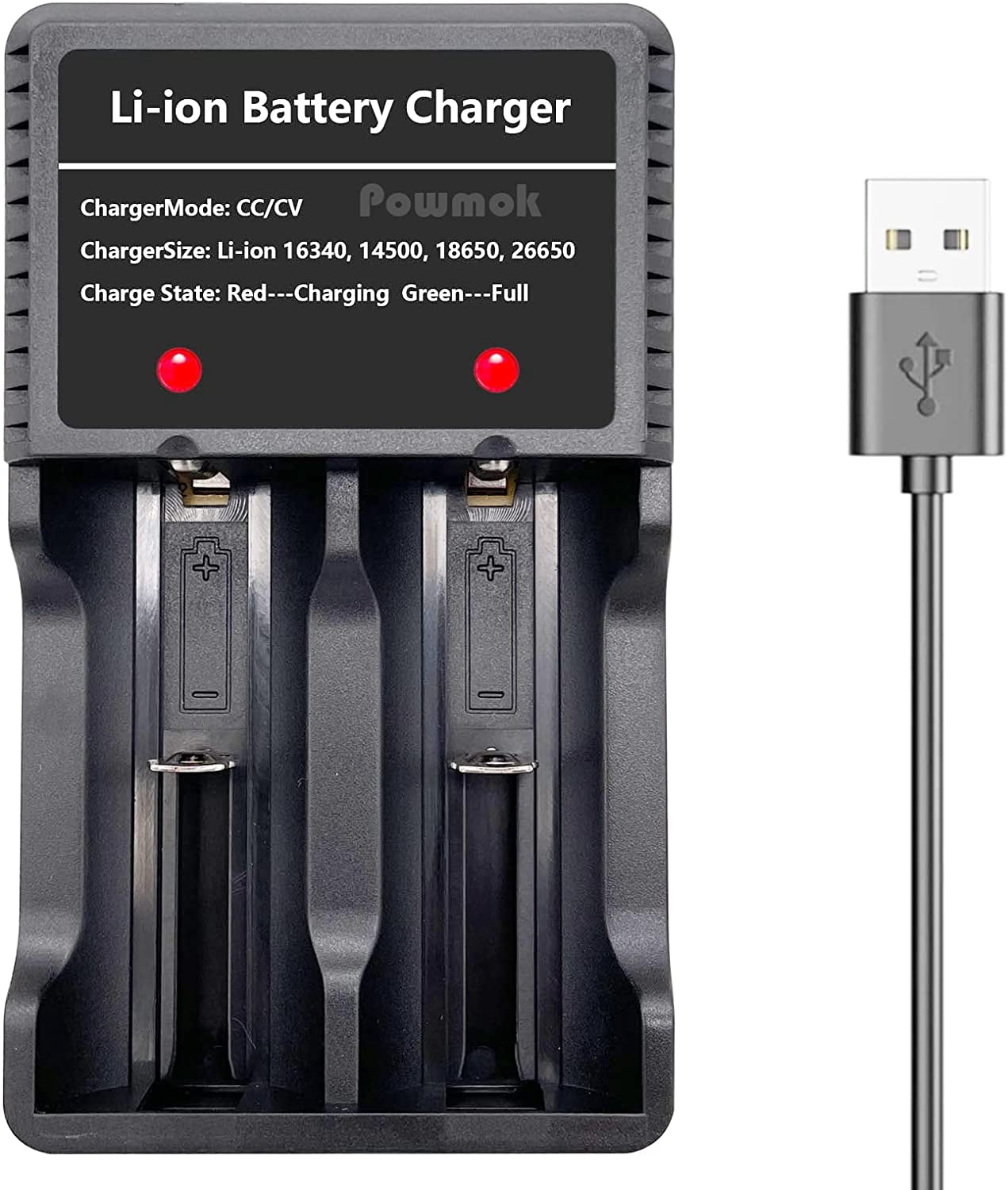 26650 Battery ChargerUniversal 18650 Charger 5V 1A Speedy Smart Charger for Rechargeable Batteries IMR 26650 18650 14500 16340 RCR123 Battery (Not Battery)