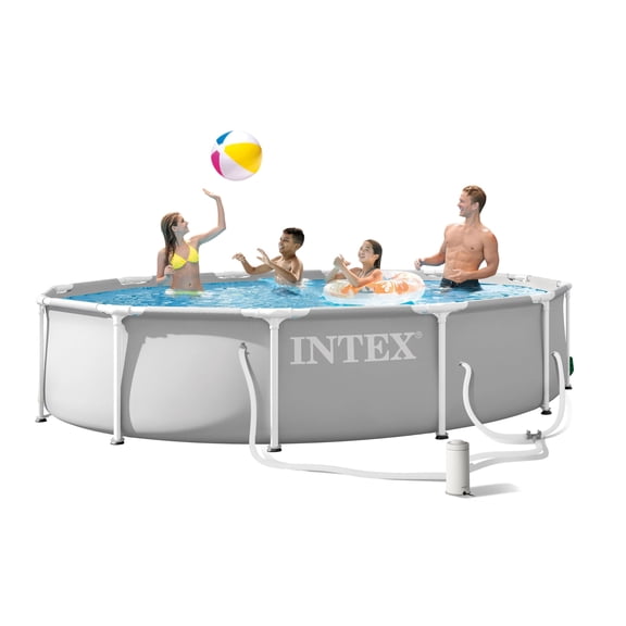 26711EP 12Ft X 30In Prism Frame Premium Above Ground Swimming Pool Set with Filter Pump