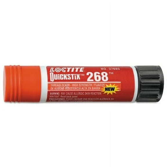 268 High-Strength Threadlocker Solid Stick, 9 G, 1/4 In To 3/4 In Dia, Red | Bundle of 2 Each