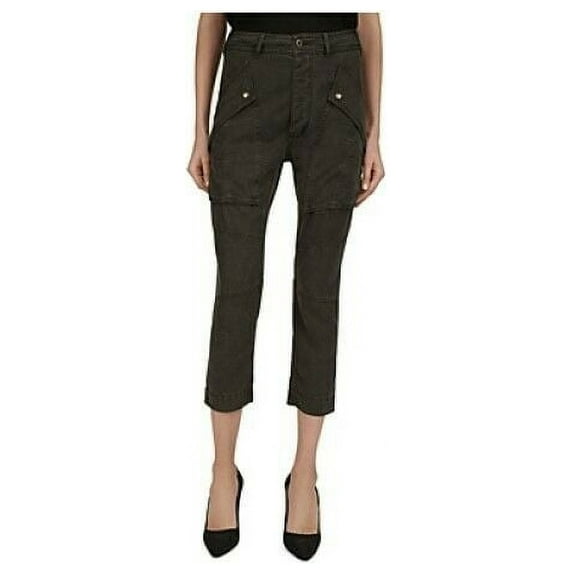 $268 The Kooples Womans Cropped Slim-Leg Utility Pants Size 2/ Medium