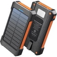 thumbnail image 1 of JIUMESS 26800mAh Solar Power Bank, USB Portable Solar Charger Compatible for iPhone, Android Phone, 1 of 9