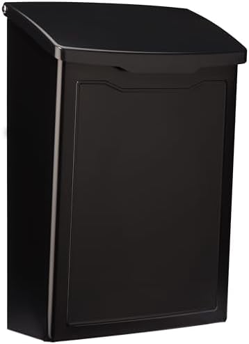2681B Black Marina Wall Mount Mailbox, Small