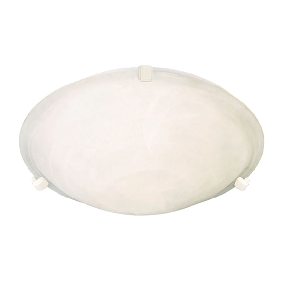 2681MRWT Maxim Lighting Malaga-3 Light Flush Mount in Transitional style-16 Inches wide by 4 inches high-White Finish-Marble Glass Color