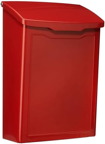 2681R Marina Wall Mount Mailbox, Small, Red