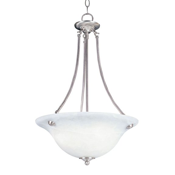 2682MRSN Maxim Lighting Malaga-3 Light Invert Bowl Pendant in Transitional style-16 Inches wide by 24.5 inches high-Satin Nickel Finish