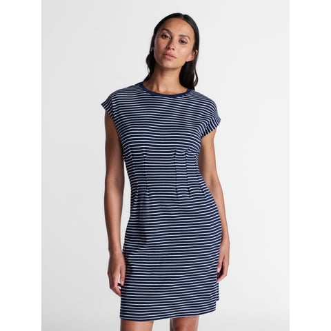 Women's Pleated Waist Cotton Mini Dress, Sizes XS-XXXL