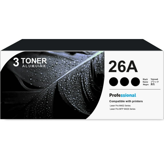 26A CF226A Toner Cartridge Black 3-Pack Compatible for HP 26A CF226A Toner Cartridges for Laser Pro M402 Series ; Laser Pro MFP M426 Series Printer