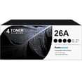 thumbnail image 1 of 26A CF226A Toner Cartridge Black 4-Pack Compatible for 26A CF226A Toner Cartridges for Laser Pro M402 Series ; Laser Pro MFP M426 Series Printer, 1 of 6