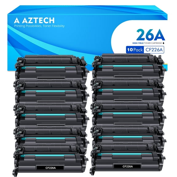 26A Toner Cartridge 10-Pack Compatible for HP 26A CF226A 26X CF226X for HP LaserJet Pro M402n M402dn M402dw M402 MFP M426fdw M426fdn M426dw M426 Printer (Black)
