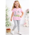 thumbnail image 1 of HILEELANG Toddler Girls 100% Cotton Bunny Daisy Puff Sleeve Legging Set, Sizes 5T, 1 of 5