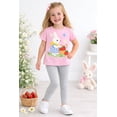thumbnail image 1 of HILEELANG Toddler Girls 100% Cotton Bunny Strawberry Legging Set, Sizes 3T, 1 of 5