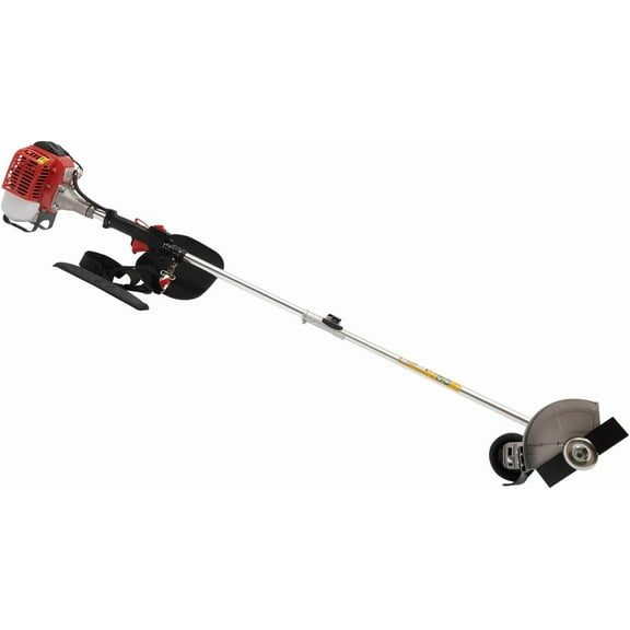 26CC 2-Stroke Gas Powered Weed Wacker, Side Mount String Trimmer with Dual Cutting Heads, Adjustable Handle & Shoulder Strap for Lawn Orchard