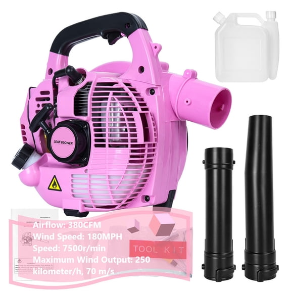 26CC 2-Stroke Handheld Leaf Blower Gas Powered Leaf Blower 180MPH Cordless Gasoline Grass Snow Blower 380CFM Powerful Clearing Blower for Lawn Care Snow Blowing&Yard Cleaning Debris Dust