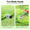 thumbnail image 1 of 26CC Gas Powered String Trimmer with 2 Blade Heads, 0.65KW Cordless  Eater for Lawn Garden Hedge, 1 of 6