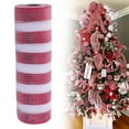 thumbnail image 1 of 26Cm 10 Yards Red White Christmas Flower Wreath Mesh Diy Xmas Tree Mesh Tulle Roll Ribbon Decoration For New Year Navidad, 1 of 9