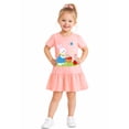 thumbnail image 1 of HILEELANG 2–7T Toddler/Little Girls Pink Bunny Embroidered Casual Dress Size 7T, 1 of 6