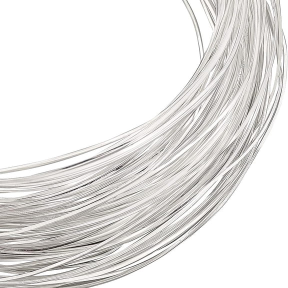26Gague 49.21 Feet Brass Square Wire Soft Silver Plated Brass Wire Coil Wire