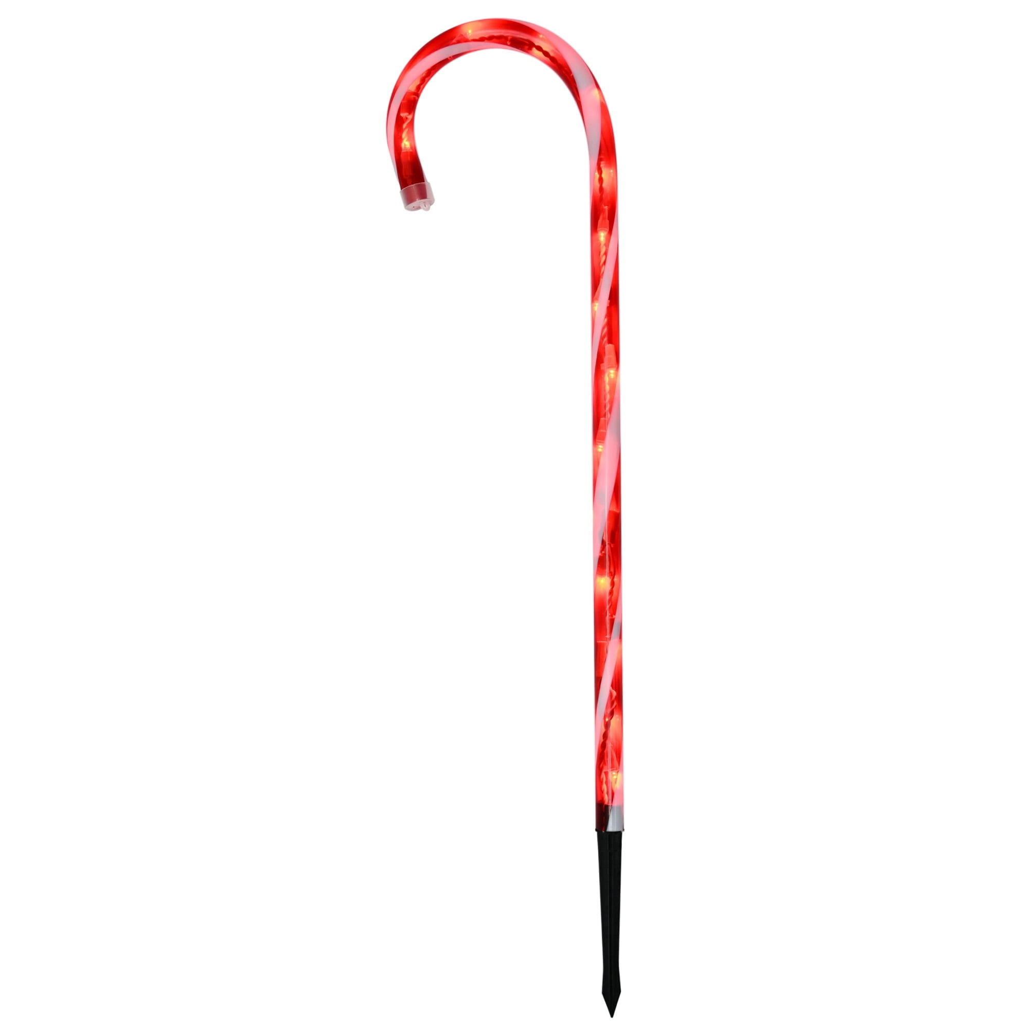Light-Up Candy Cane Outdoor Christmas Yard Stake, Red and White, 26", by Holiday Time