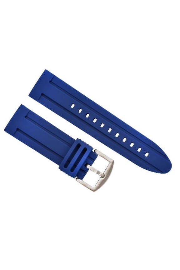 26MM PAM RUBBER WATCH BAND DIVER STRAP FOR SWISS LEGEND MILITARE SILICONE BLUE