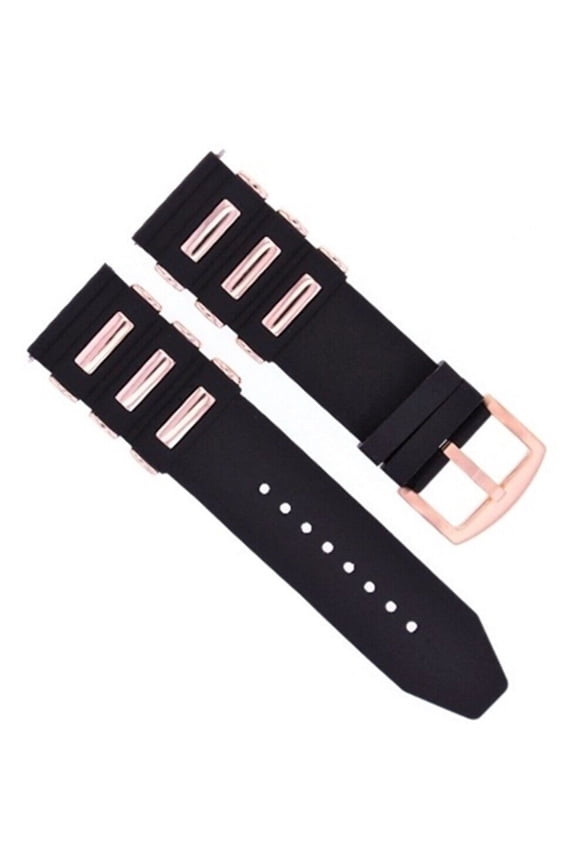26MM SILICONE RUBBER DIVER BAND FOR INVICTA WATCH BLACK ROSE BUCKLE EXCEPTIONAL CALIBER