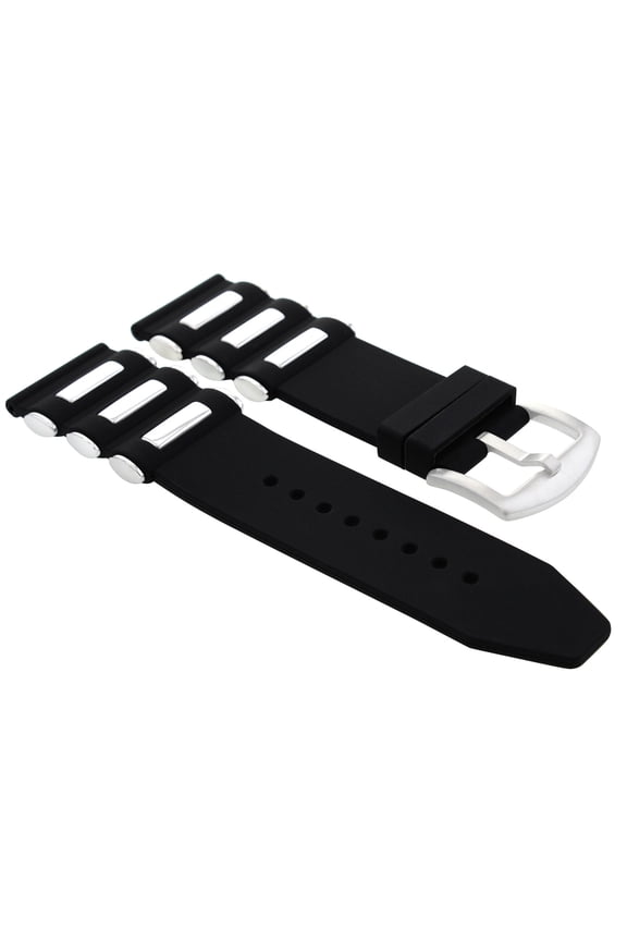 26MM SILICONE RUBBER DIVER BAND STRAP FOR INVICTA EXCURSION 18202 WATCH BLACK