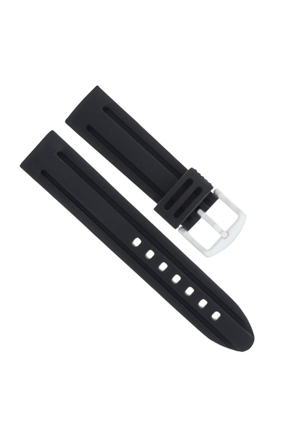 26MM RUBBER DIVER WATCH STRAP BAND FOR SWISS LEGEND 1101-BB-01-LYA-W MILITARE BK