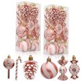 thumbnail image 1 of 26PCS Christmas Ball Ornaments Set – Christmas Candy Cane Shatterproof Balls and Hanging Ornaments for Indoor Outdoor Xmas Christmas Tree, Holiday Wedding Party, Home Décor, 1 of 7