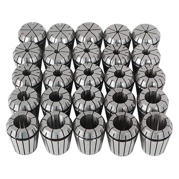 26PCS ER32 Spring Collet Set 1/16Inch-25/32Inch Lathe Chuck Tool with for CNC Milling Lathe Tool