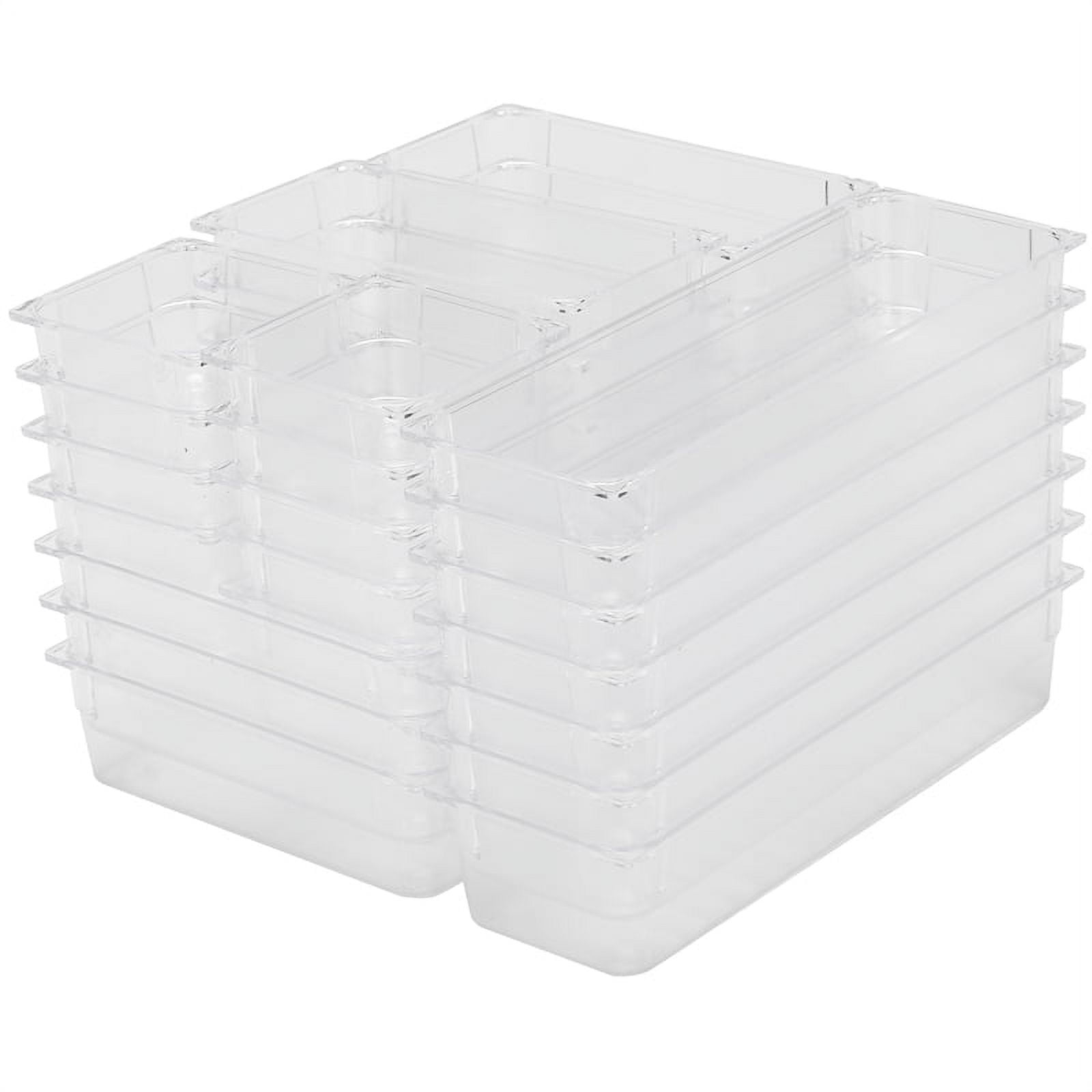 26Pcs Clear Drawer Organizers Set 4 Size Drawer Tray Dividers Organizers Versatile Kitchen