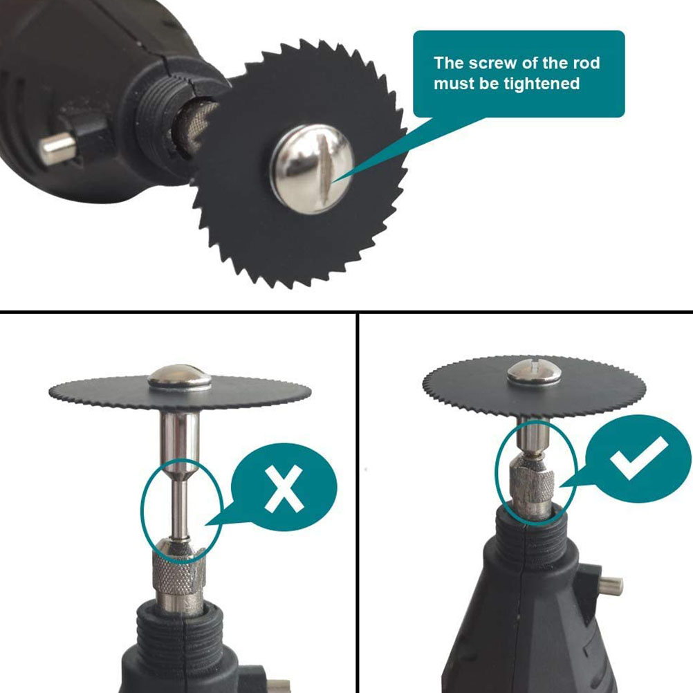 26Pcs Cutoff Wheel Screw Mandrel 2mm/3mm/6mm Screw Mandrel for Rotary