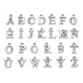 thumbnail image 1 of 26Pcs/Set Alloy Letter Rhinestone Charms Pendants Letter A~Z Alphabet Crystal Dangle Charms Beads Light Gold Plated for Jewelry Making, 1 of 5