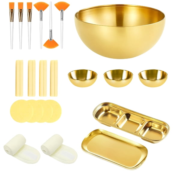 26Pcs Skincare Tools Face Bowl Applicator Brush Set for Preparing and Applying Creams Serums