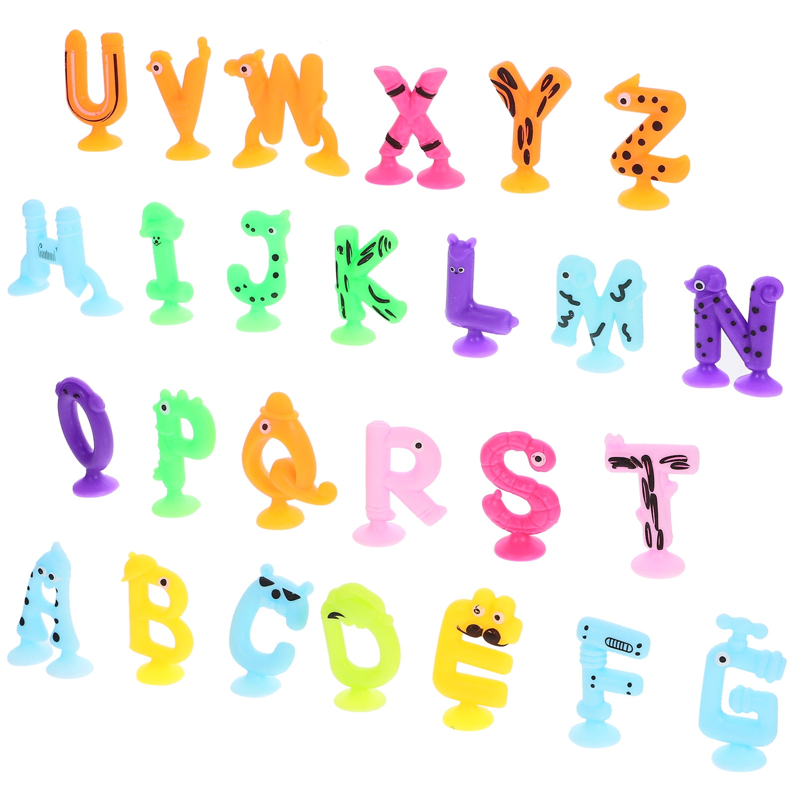 26Pcs Suction Cup Letters Toys Cute Animal Alphabet Suction Toys Kids ...