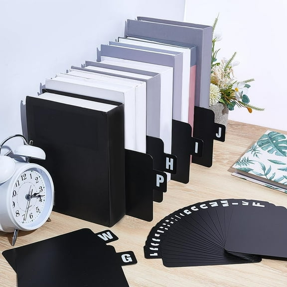 26Pcs Vinyl Record Dividers DVD A-Z Alphabet Dividers Plastic Alphabetical Dividers Organizer File Dividers with Alphabet Tabs for Album Media Book Shelf Storage
