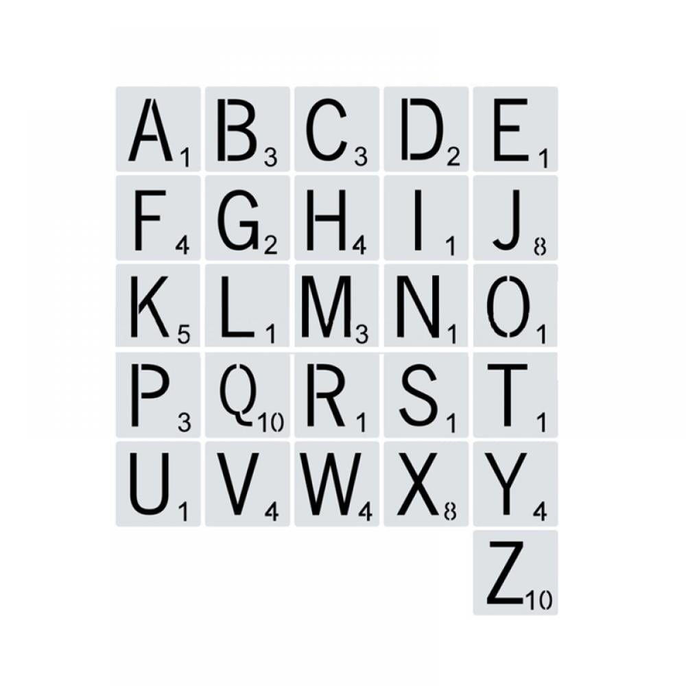 26Pcs/set Reusable Scrabble Style Tile Stencil Letters Stencil Template For Tile Wall Decor Art - Walmart.com amazon-com-26pcs-scrabble-style-letters-stencil-reusable-scrabble-letters-for-wall-decor-diy-crafts-painting-and-family-names-5-inch-arts-crafts-sewing