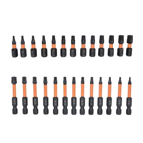 26Pieces Head Screwdriver Bit Set Hex Shank Security Tamper Proof ...