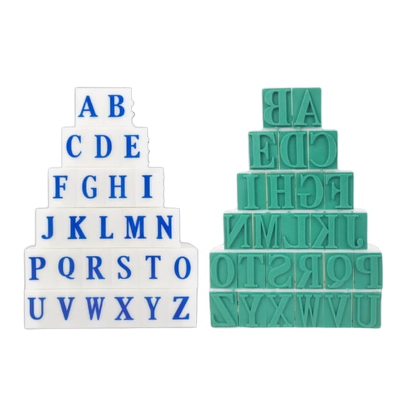 26Pieces Large Letter Stamp Detachable Letter Stamp For Teacher Art Scrapbooking and Teaching